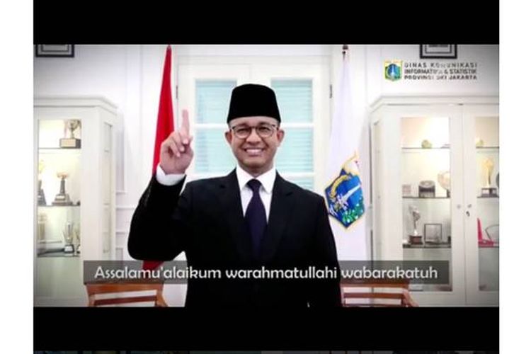 Gubernur DKI Jakarta Anies Baswedan mengunggah video ucapan Selamat Idul Fitri di akun Instagram miliknya. Uniknya, video itu tanpa suara karena Anies menggunakan bahasa isyarat.