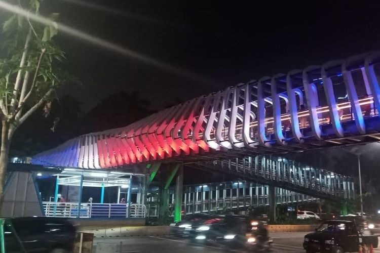 JPO GBK, Jakarta pada Jumat (15/3/2019) malam.