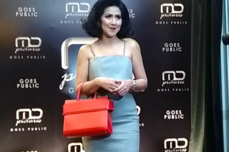 Artis peran yang juga politikus, Venna Melinda saat ditemui di Four Season Hotel, Gatot Subroto, Jakarta Selatan, Sabtu (4/8/2018).