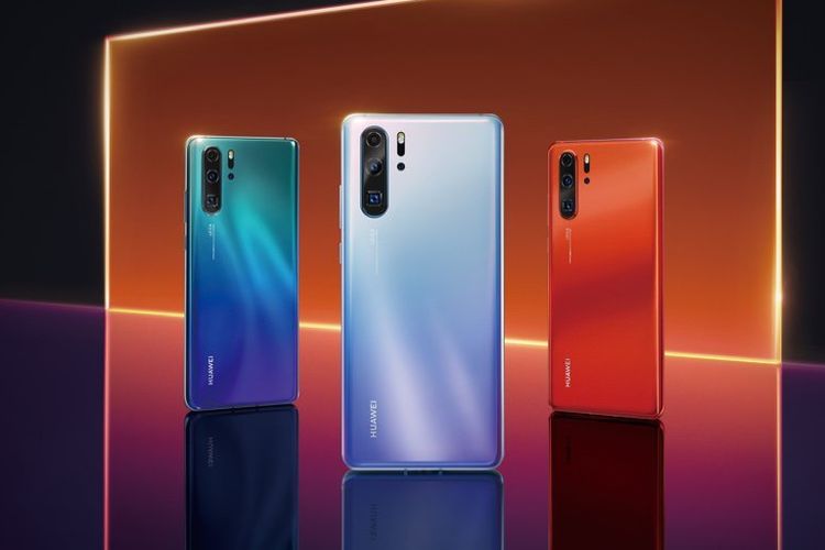 Ilustrasi tampilan belakang Huawei P30 Pro