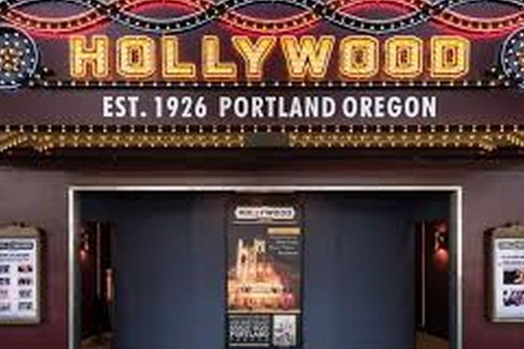 Bioskop di Portland International Airport, Oregon, Amerik Serikat. 