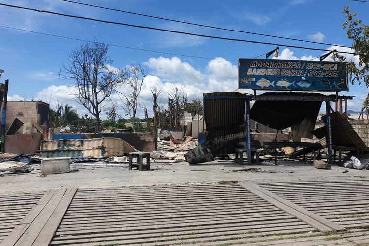 Kondisi Kota Jayapura, Papua, pasca kerusuhan, Jumat (30/8/2019).
