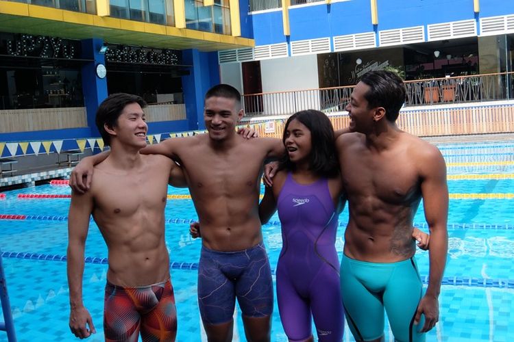 Para atlet renang Asian Games 2018: Ricky Anggawidjaja, Gagarin Nathaniel Yus, Azzahra Permatahani, Gde Siman Sudartawa