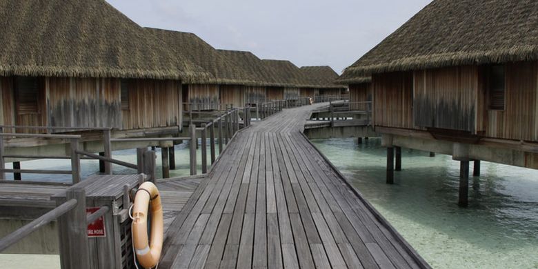 Overwater Suites di Club Med Kani Maladewa, Sabtu (15/7/2017).