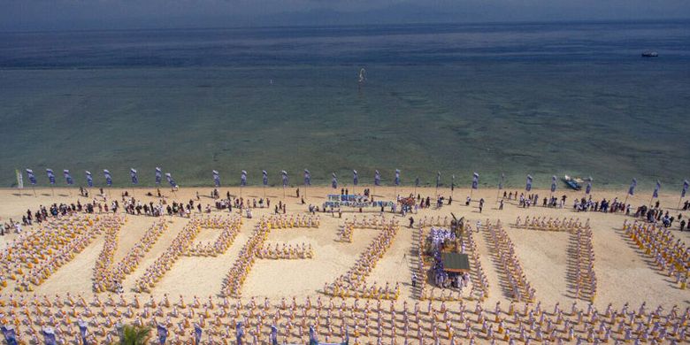 Festival Nusa Penida 2017 di Pantai Mahagiri, Klungkung, Bali, Rabu (6/12/2017).