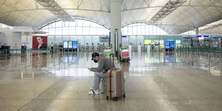 Ilustrasi bandara saat pandemi corona.