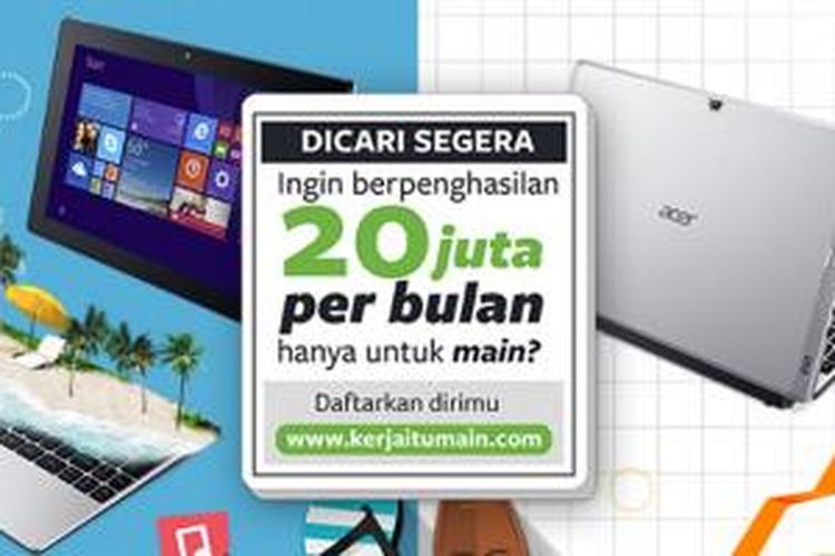 Kerja Sambil Main, Dapat Penghasilan Rp 20 Juta?