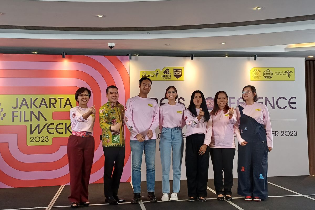 Press conference Jakarta Film Week di Menteng, Jakarta Pusat, Selasa (26/9/2023).