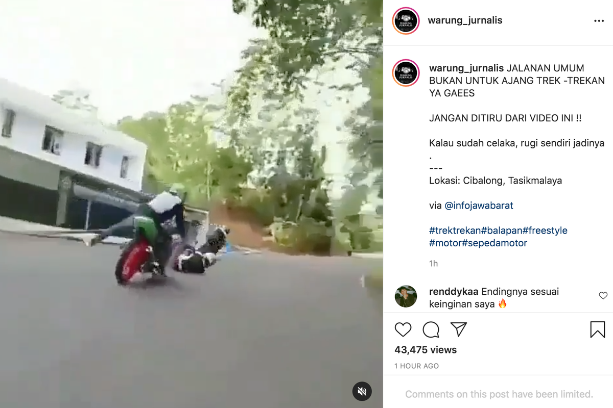 cornering di jalan raya