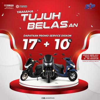 Program diskon servis sepeda motor Yamaha di Jawa Timur dalam rangka sambut Hari Raya Kemerdekaan