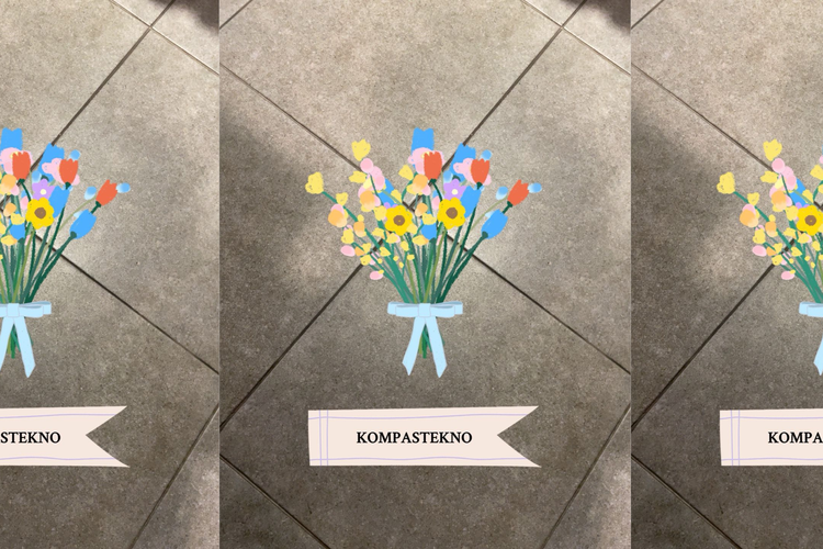 Ilustrasi filter bunga di TikTok 