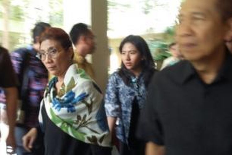 Menteri KKP Susi Pudjiastuti didampingi Gubernur Bali Made Mangku Pastika, Selasa (4/8/2015).