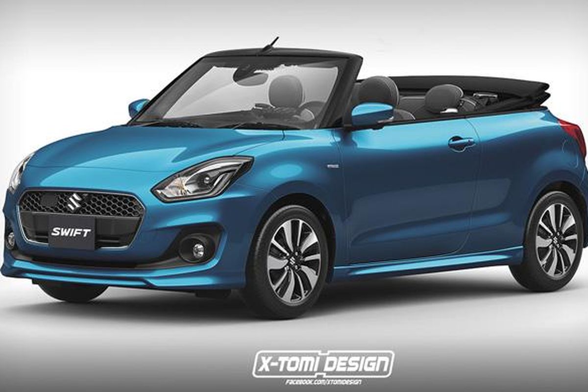 Modifikasi Suzuki Swift generasi baru dengan atap terbuka.