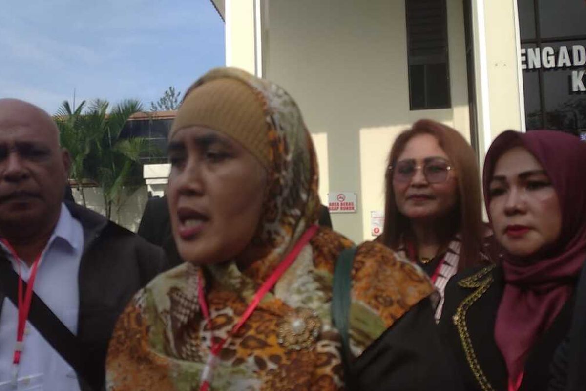 Kuasa hukum Pegi Setiawan, Sugianti Iriani di Pengadilan Negeri Bandung, Kota Bandung, Jawa Barat untuk jalani sidang pra peradilan, Senin (24/6/2024)