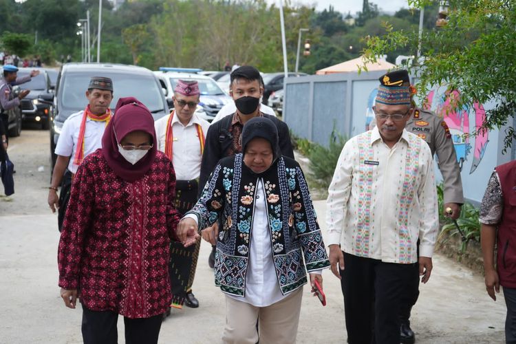 Menteri sosial RI berkunjung ke Kabupaten Manggarai Timur, NTT, pada Kamis (20/7/2023)