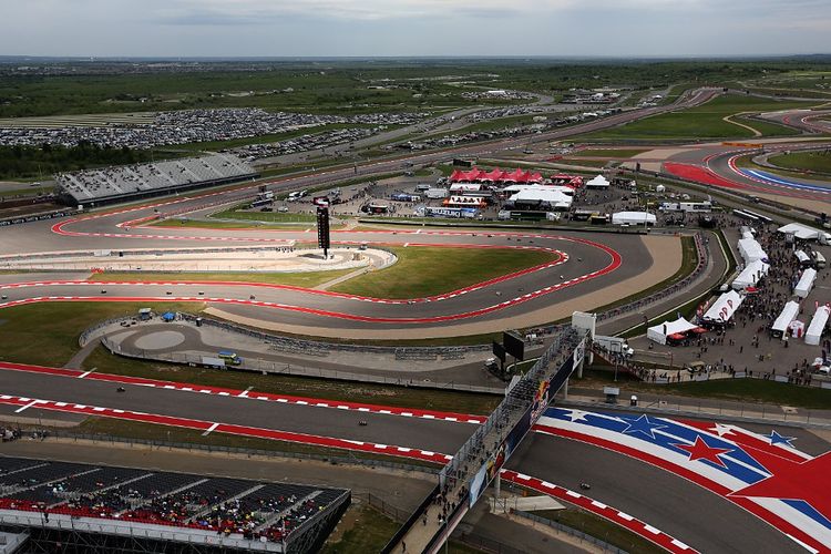 Pemandangan Circuit of the Americas dari atas. Foto diambil pada 9 April 2016.