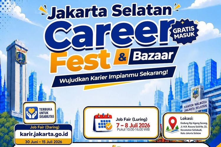 Job Fair Jakarta Selatan Digelar 7-8 Juli, Ada Ribuan Lowongan Kerja dari 37 Perusahaan