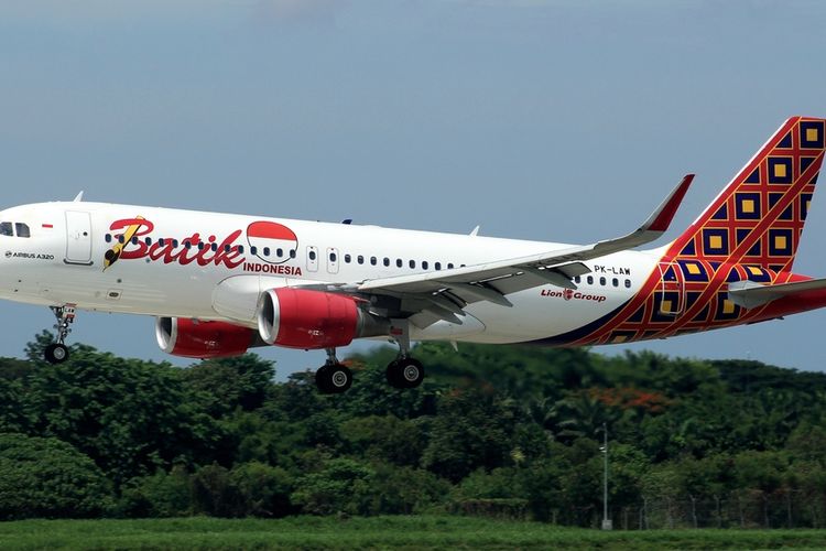 Ilustrasi pesawat batik air.