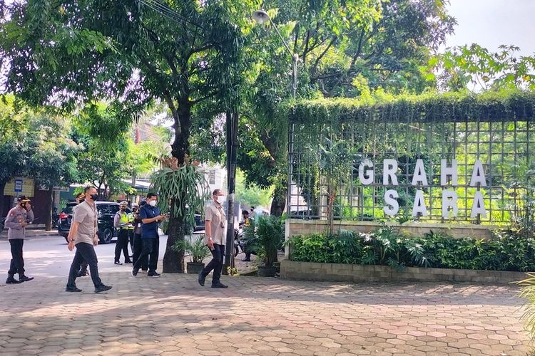 Kondisi Gedung Graha Shaba Buana jelang pernikahan Adik Jokowi dan Ketua MK, Rabu (25/5/2022)