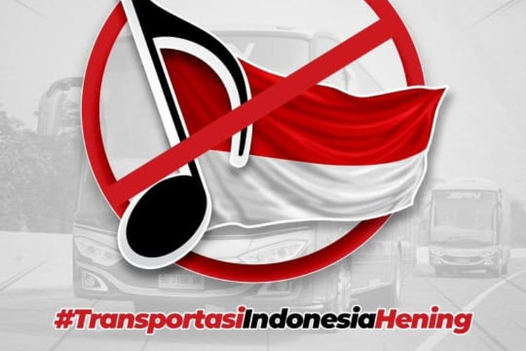 Tagar transportasi Indonesia Hening dampak pengenaan royalti pemutaran musik di dalam bus.