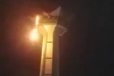 Menara Masjid Raya Baiturrahman Semarang Terbakar, Diduga Korsleting