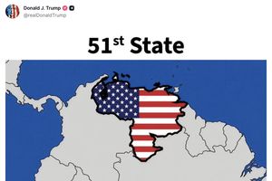 Trump Masih Incar Venezuela, Unggah Foto Peta 'Negara Bagian ke-51 AS'