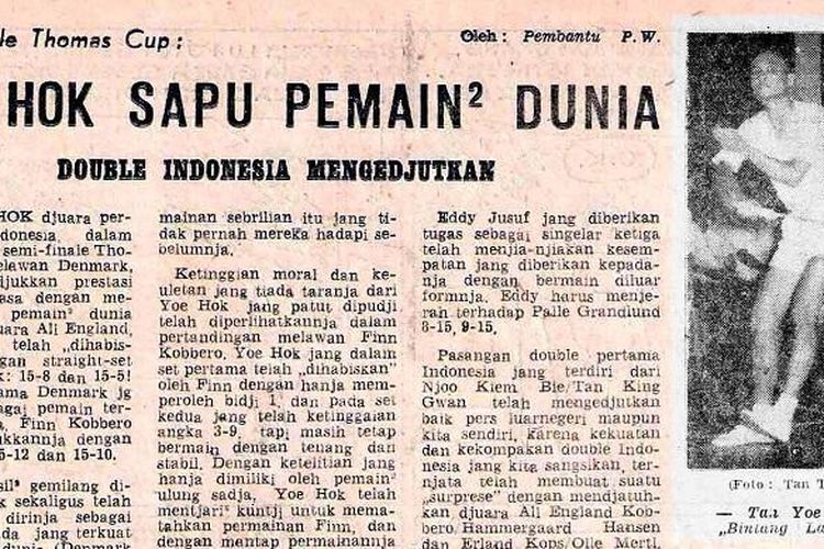 Jejak Prestasi Tan Joe Hok, Legenda Bulu Tangkis Indonesia