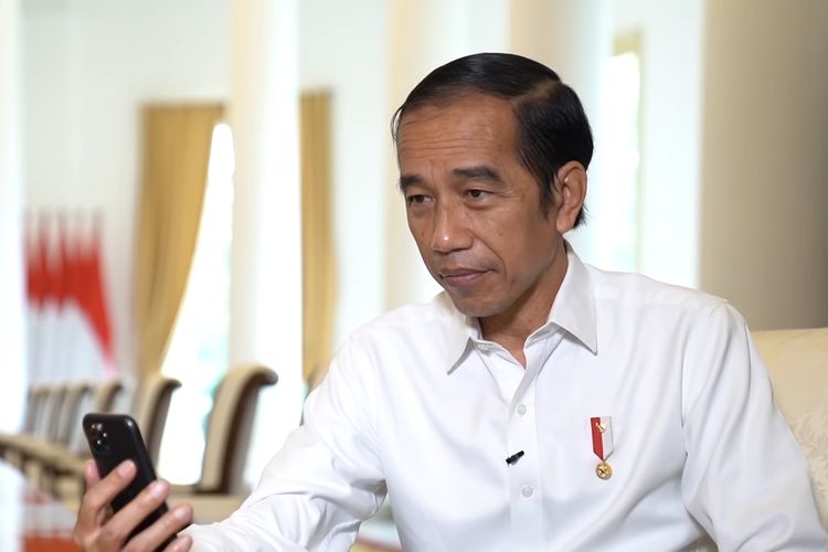 President Joko Jokowi Widodo in a virtual meeting on 11 September