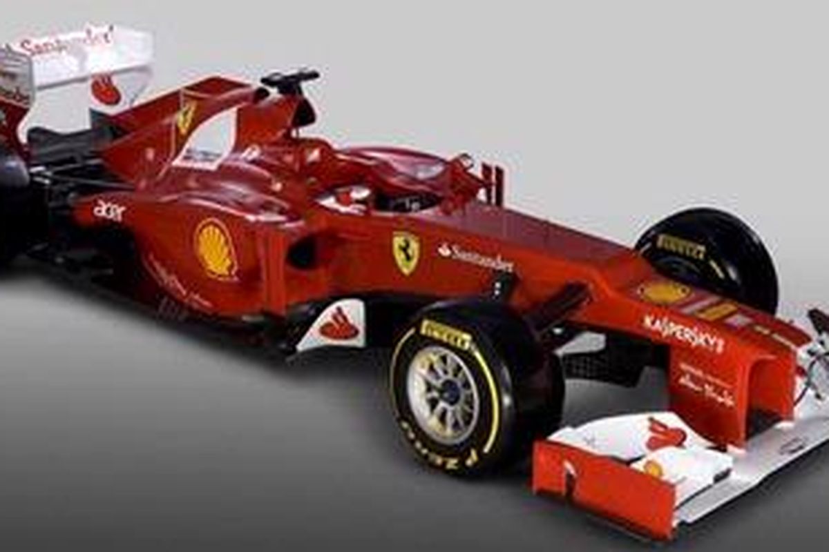 Mobil Ferrari baru untuk F1 2012 yang diluncurkan pada Jumat (3/2/12).