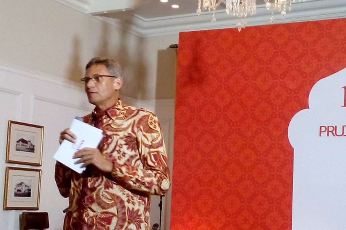 Presiden Direktur Prudential Jens Reisch dalam acara buka puasa Prudential, Rabu (7/6/2017) di Hotel Hermitage, Jalan Cilacap, Menteng, Jakarta Pusat. 