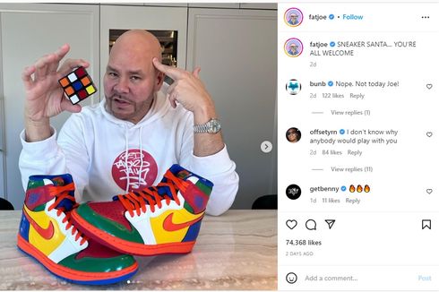 Rapper Fat Joe Pamerkan Sepatu Jordan Bertemakan Kubus Rubik