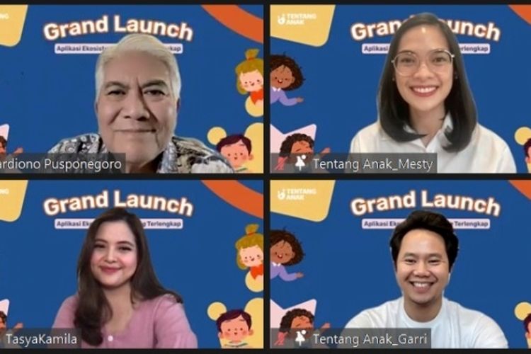 Konferensi pers Grand Launch Aplikasi Tentang Anak, Jumat (11/2/2022).