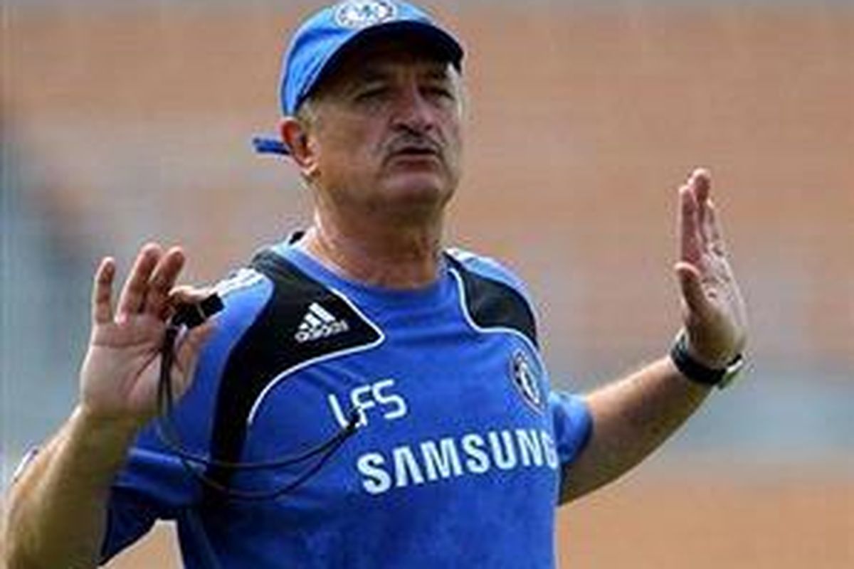Mantan pelatih timnas Portugal yang kini melatih Chelsea, Luiz Felipe Scolari.