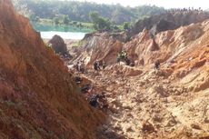 Gali Pasir Timah pada Malam Hari, 6 Penambang Tertimbun Longsor