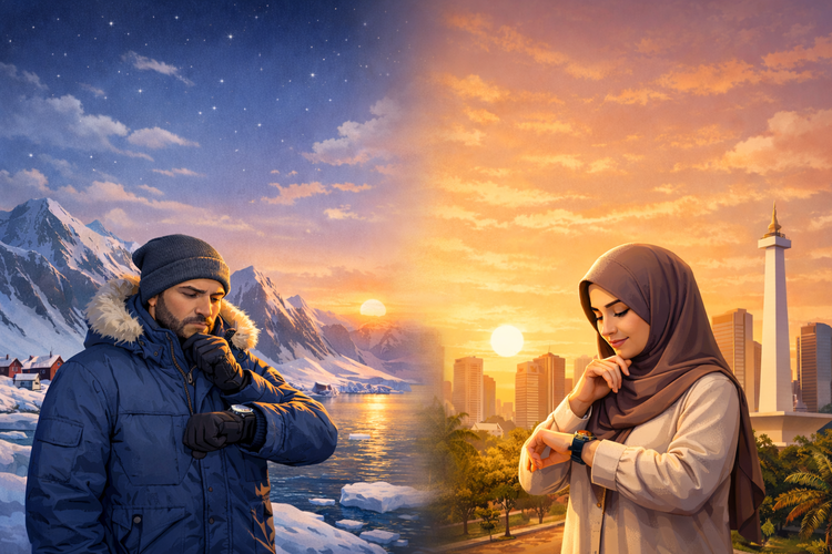 Perkiraan durasi puasa Ramadhan 2026 terlama dan tersingkat di berbagai negara .