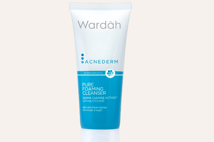 Wardah Acnederm Pure Foaming Cleanser, sabun muka untuk kulit berjerawat
