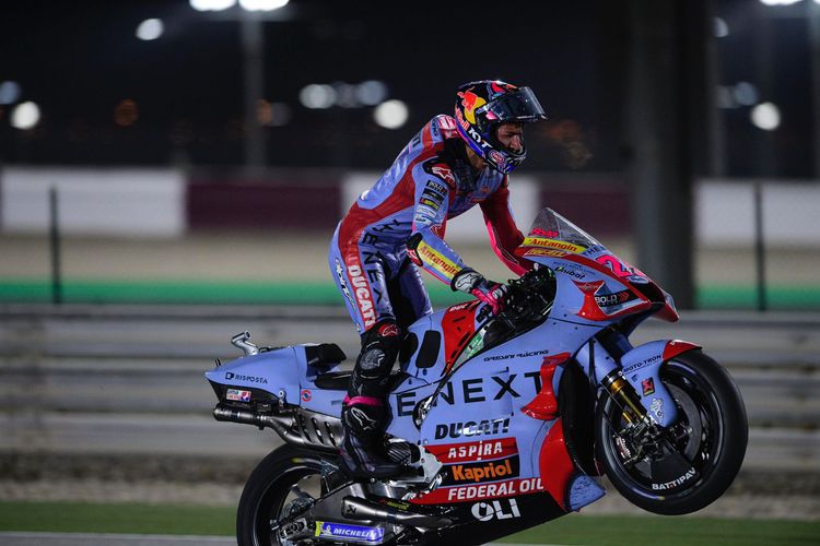 Enea Bastianini saat berlaga pada MotoGP Qatar 2022