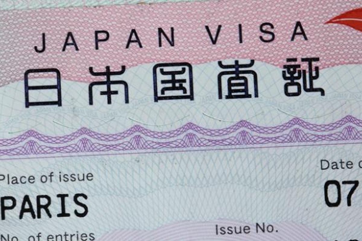 Ilustrasi visa Jepang.