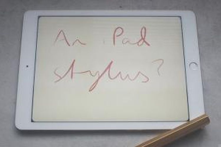 ilustrasi iPad menggunakan stylus