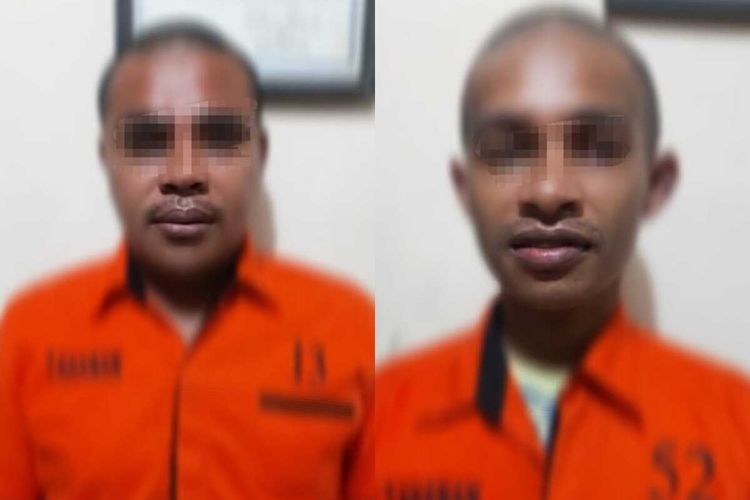 Dua pelaku jambret yang beraksi di Terminal pasar Mardika Ambon ditangkap polisi, Senin (8/11/2021)