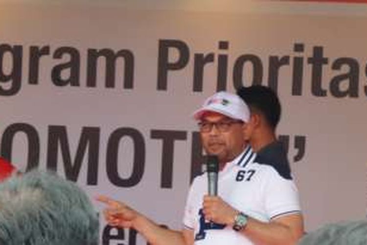 Politisi PKS Nasir Jamil di Bundaran HI, Thamrin, Jakarta Pusat, Minggu (28/8/2016).