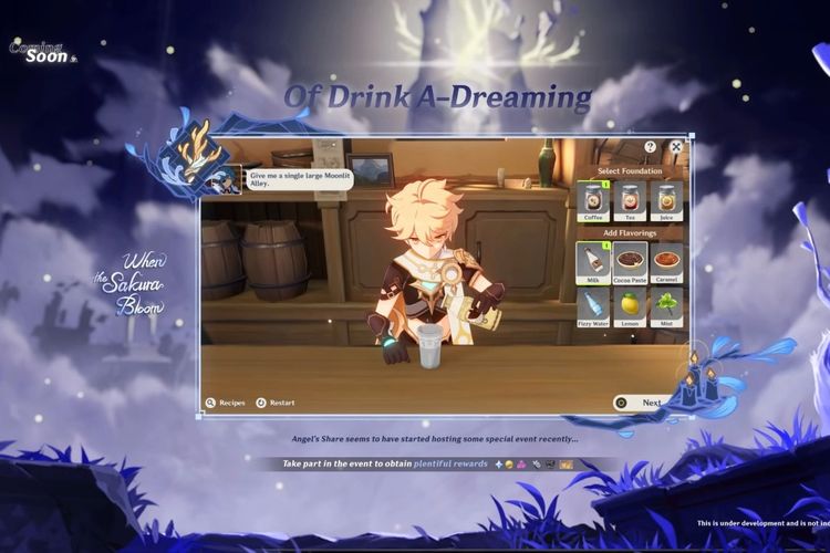 Event Of Drink A-Dreaming yang akan hadir di pembaruan game Genshin Impact versi 2.5.