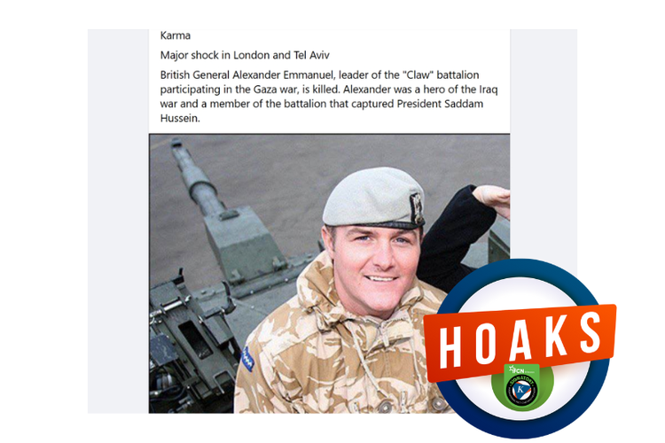 Hoaks, Jenderal Inggris tewas di Gaza