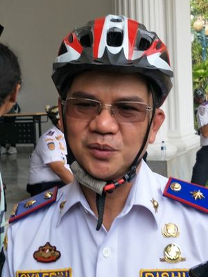 Kepala Dinas Perhubungan DKI Jakarta Syafrin Liputo di Balai Kota DKI Jakarta, Jalan Medan Merdeka Selatan, Jumat (20/9/2019).