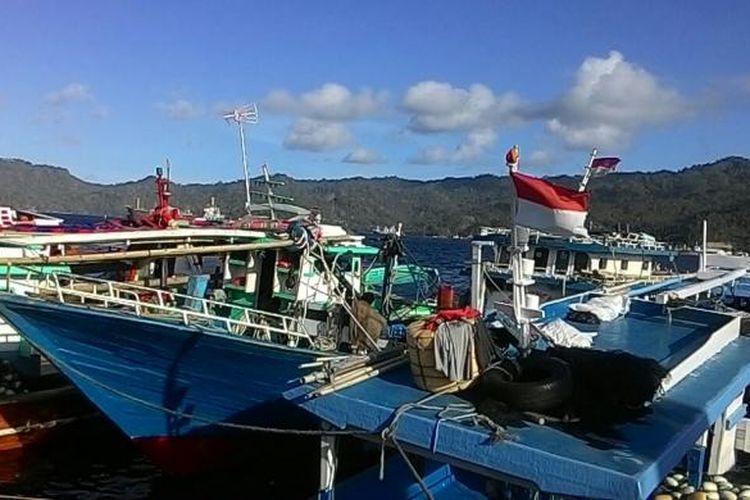 Kapal nelayan bersandar di Pelabuhan Perikanan Samudera Bitung Sulawesi Utara