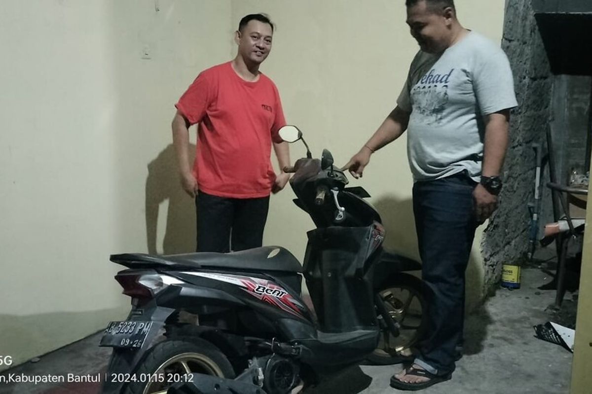 Sepeda motor yang diamankan dari kos di Kasihan, Bantul
