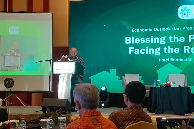 Direktur Jenderal (Dirjen) Pembiayaan Infrastruktur dan Perumahan Herry Trisaputra Zuna dalam Economic Outlook dan Prospek Sektor Perumahan Tahun 2023 di Jakarta pada Senin (19/12/2022)
