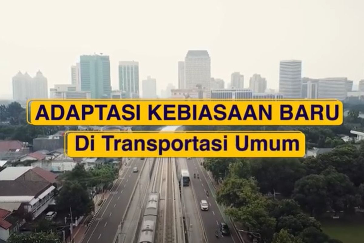 Adaptasi kebiasaan baru di transportasi umum.