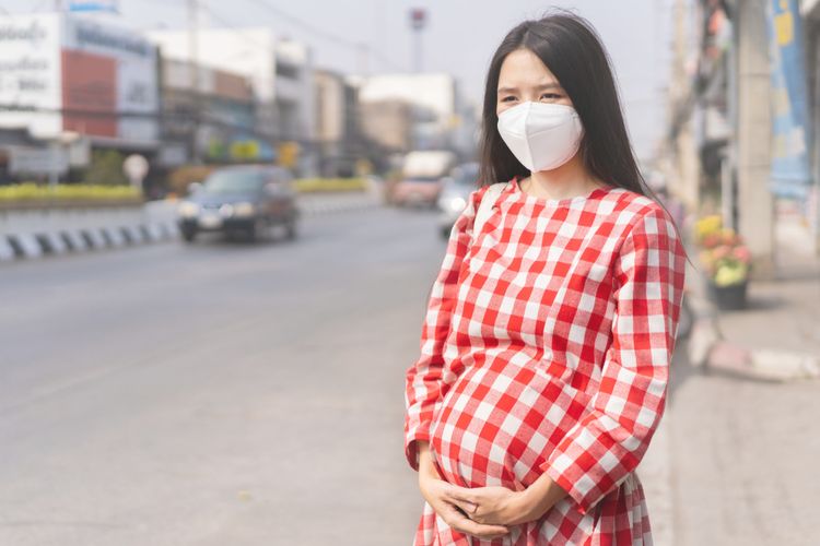 Ilustrasi bahaya polusi udara untuk ibu hamil, dampak polusi udara untuk ibu hamil, polusi udara ibu hamil menyebabkan berat badan lahir rendah pada bayi. 