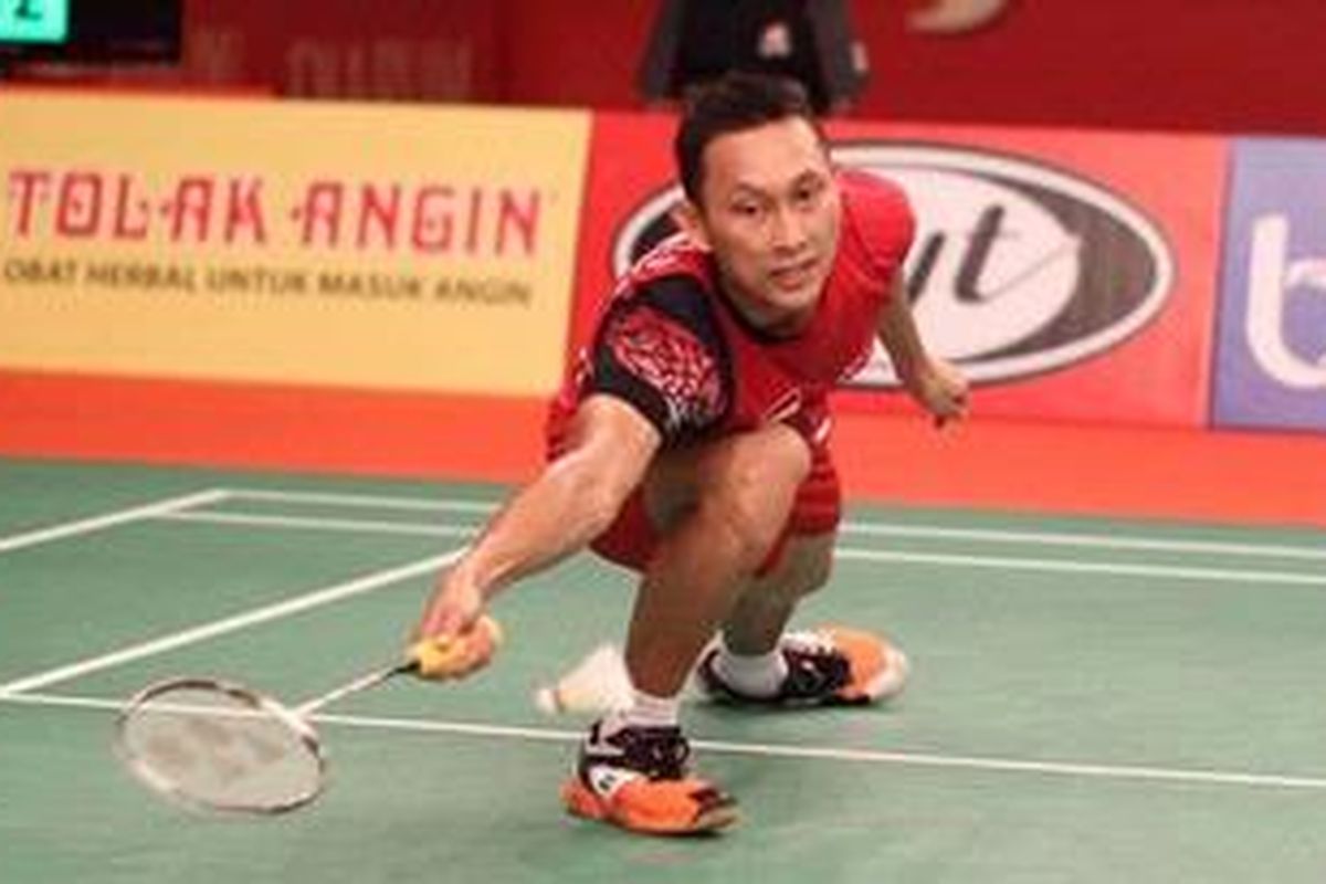 Pemain tunggal putra Indonesia, Sony Dwi Kuncoro.